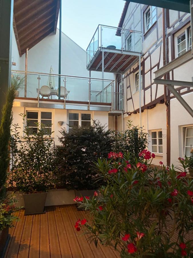Das Schiefe Haus- Wohnung "Nibelungen" Heppenheim  ภายนอก รูปภาพ